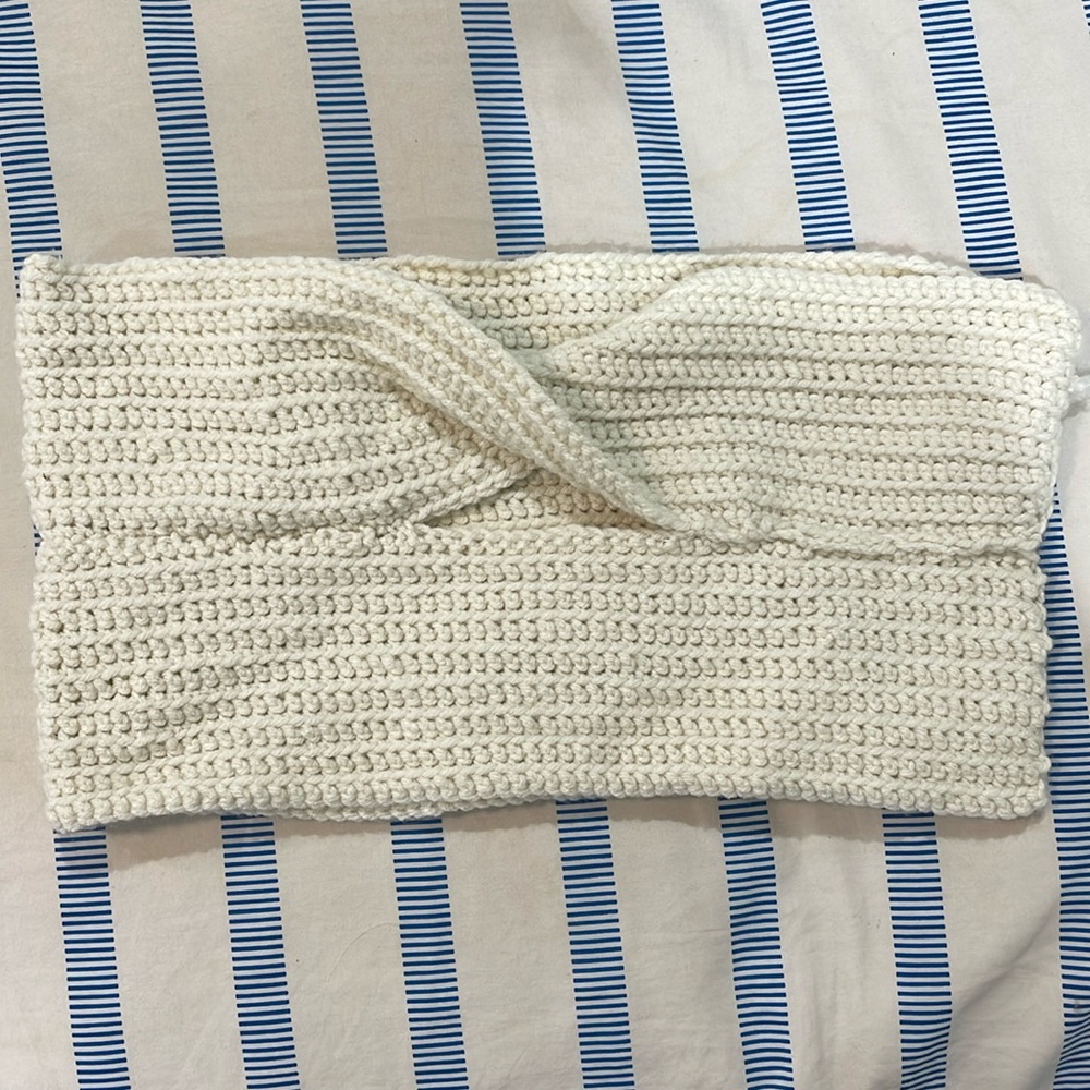 Crochet knit twist tube top